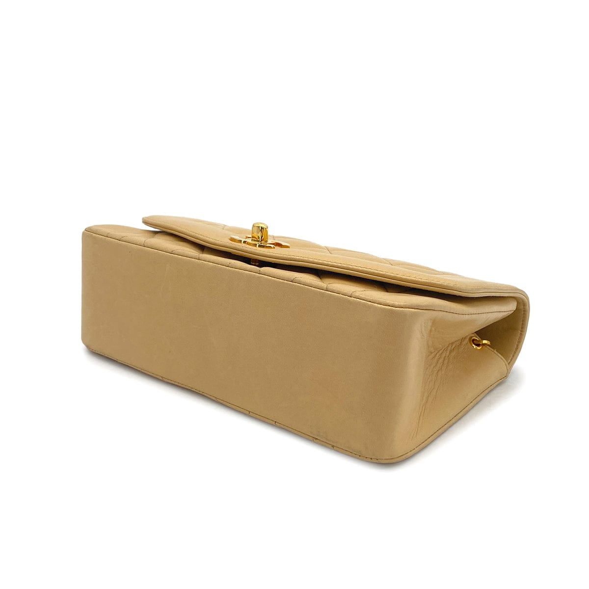 Luxury Promise Japan VINTAGE CHANEL DIANA SMALL CHAIN SHOULDER BAG BEIGE LAMB SKIN GOLD HARDWARE 90324844