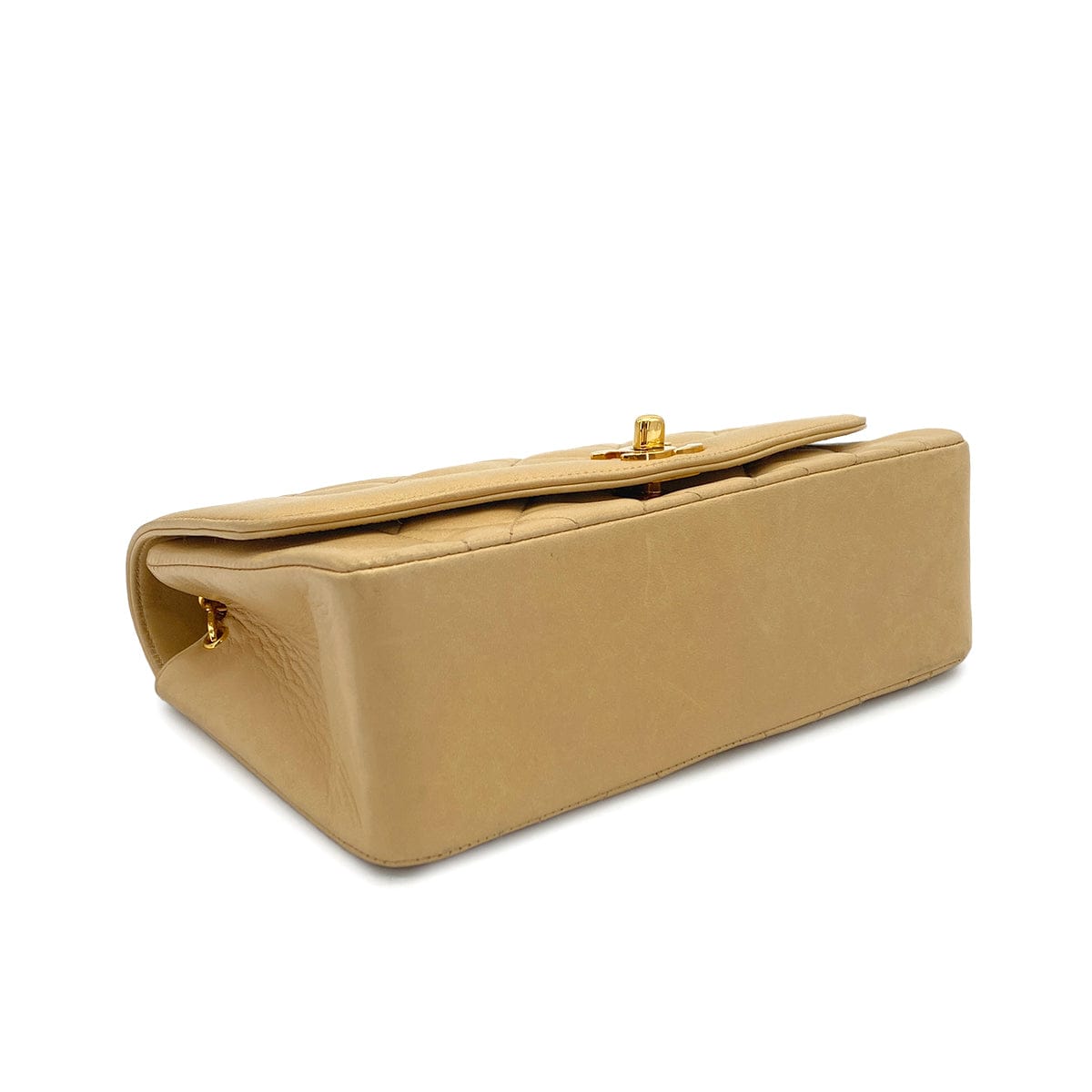 Luxury Promise Japan VINTAGE CHANEL DIANA SMALL CHAIN SHOULDER BAG BEIGE LAMB SKIN GOLD HARDWARE 90324844