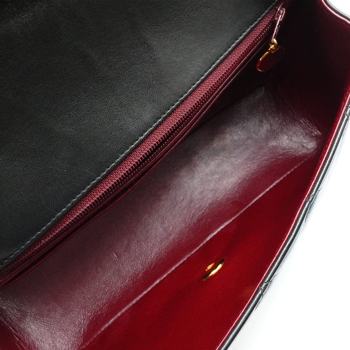 Luxury Promise Japan VINTAGE CHANEL DIANA SMALL CHAIN SHOULDER BAG BLACK LAMB SKIN GOLD HARDWARE 90344092