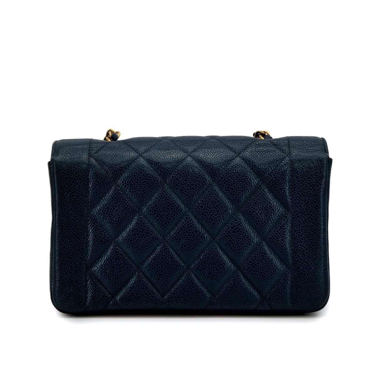 Luxury Promise Japan VINTAGE CHANEL DIANA SMALL CHAIN SHOULDER BAG NAVY CAVIAR SKIN GOLD HARDWARE 90311052