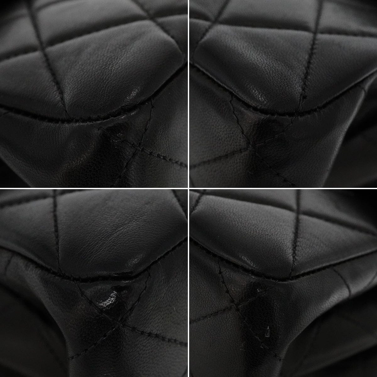 Luxury Promise Japan VINTAGE CHANEL DOUBLE FACE CHAIN SHOULDER BAG BLACK LAMB SKIN GOLD HARDWARE 90346678