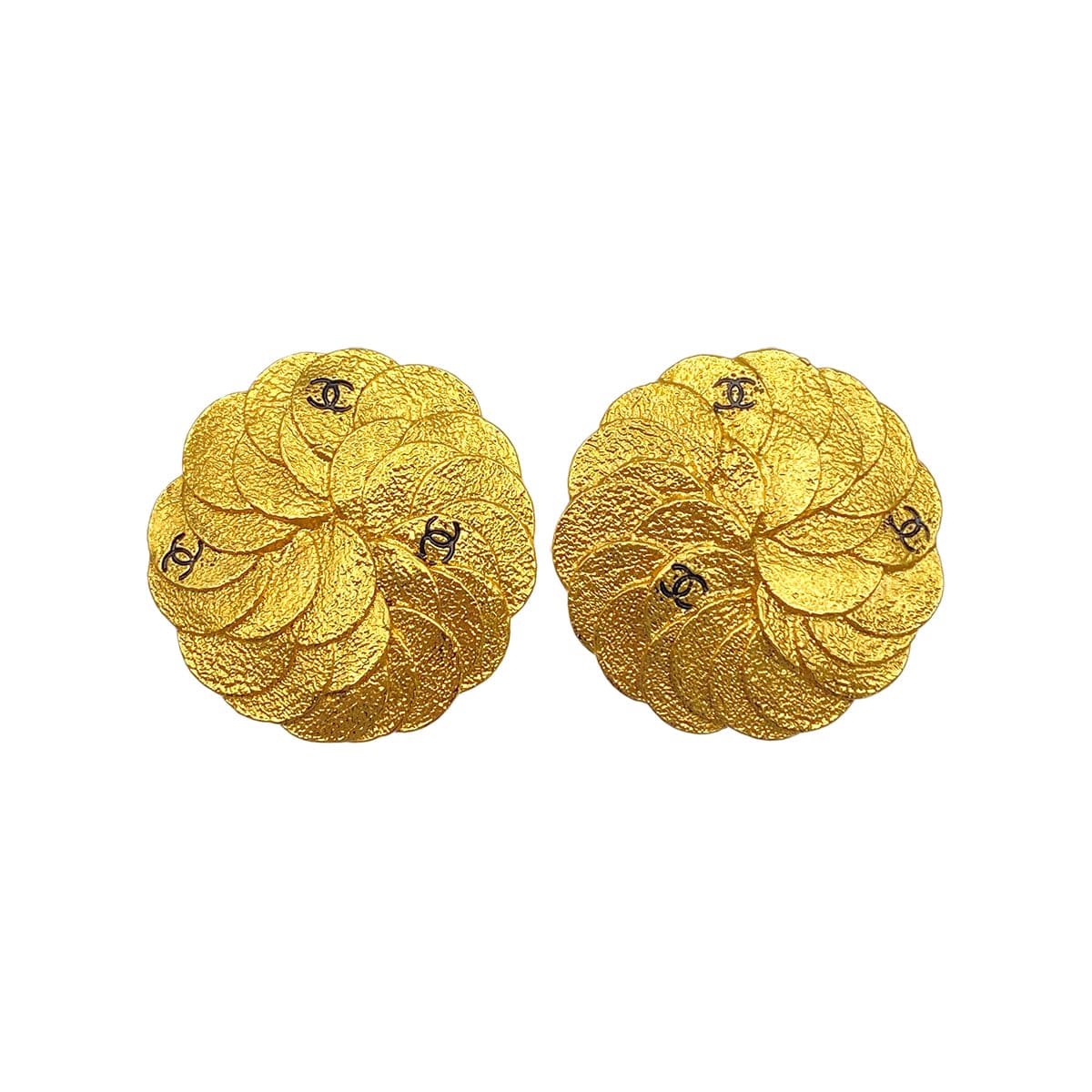 Luxury Promise Japan VINTAGE CHANEL EARRINGS CAMELLIA COCOMARK ACCESSORY 26 90325361