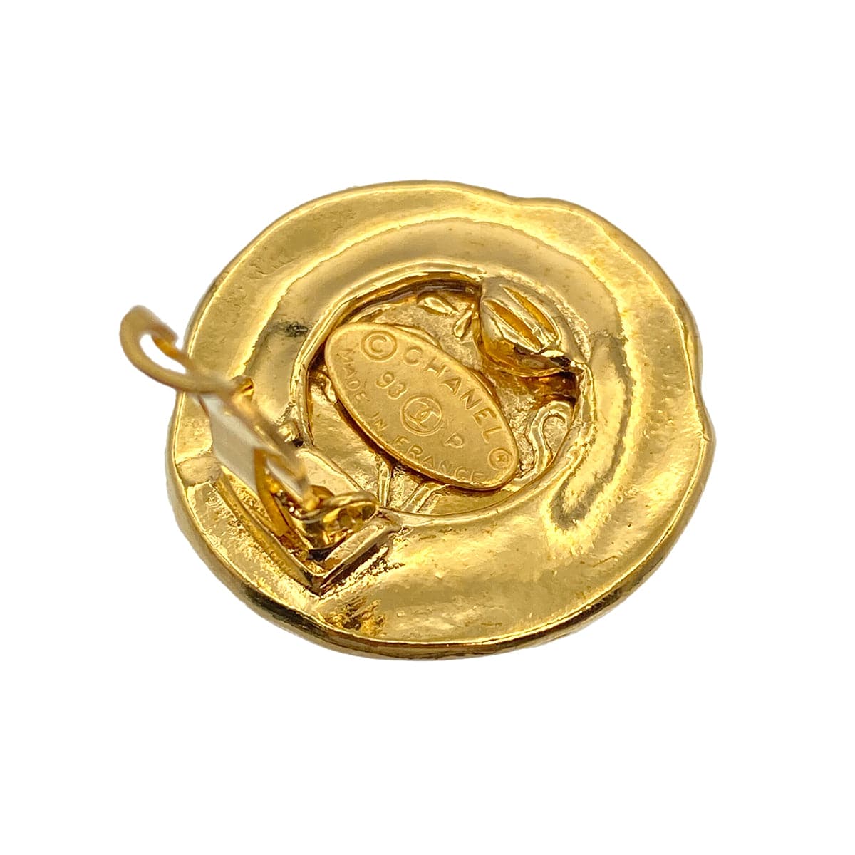 Luxury Promise Japan VINTAGE CHANEL EARRINGS COCOMARK GOLD ACCESSORY 93P 90321040