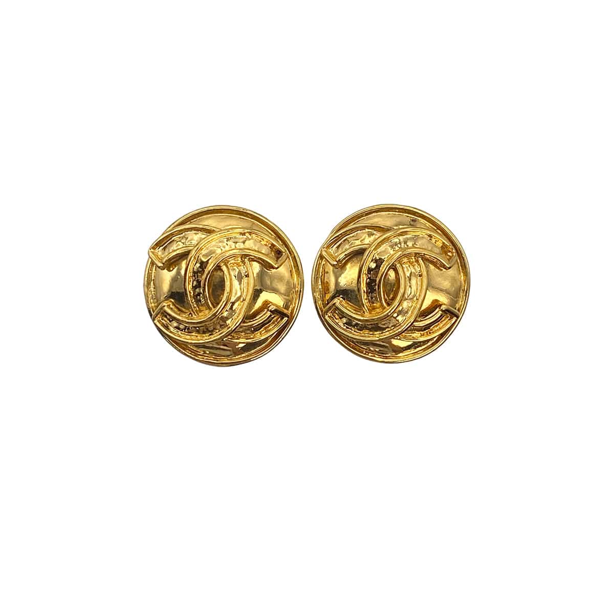 Luxury Promise Japan VINTAGE CHANEL EARRINGS COCOMARK GOLD ACCESSORY 94P 90321027