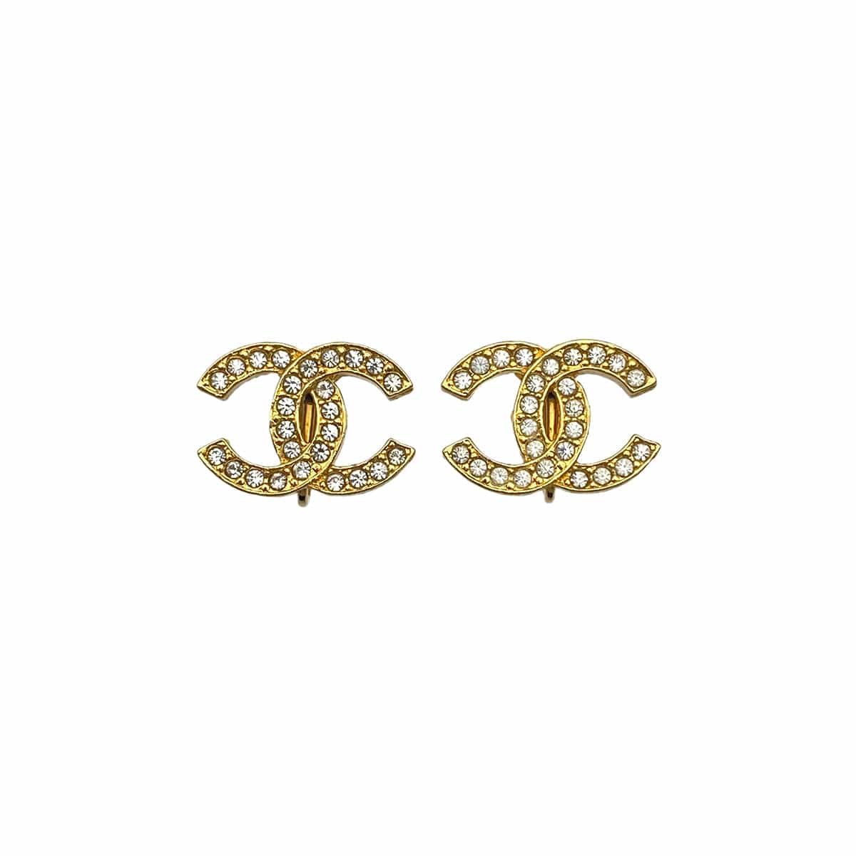 Luxury Promise Japan VINTAGE CHANEL EARRINGS COCOMARK RHINESTONE ACCESSORY 90325363