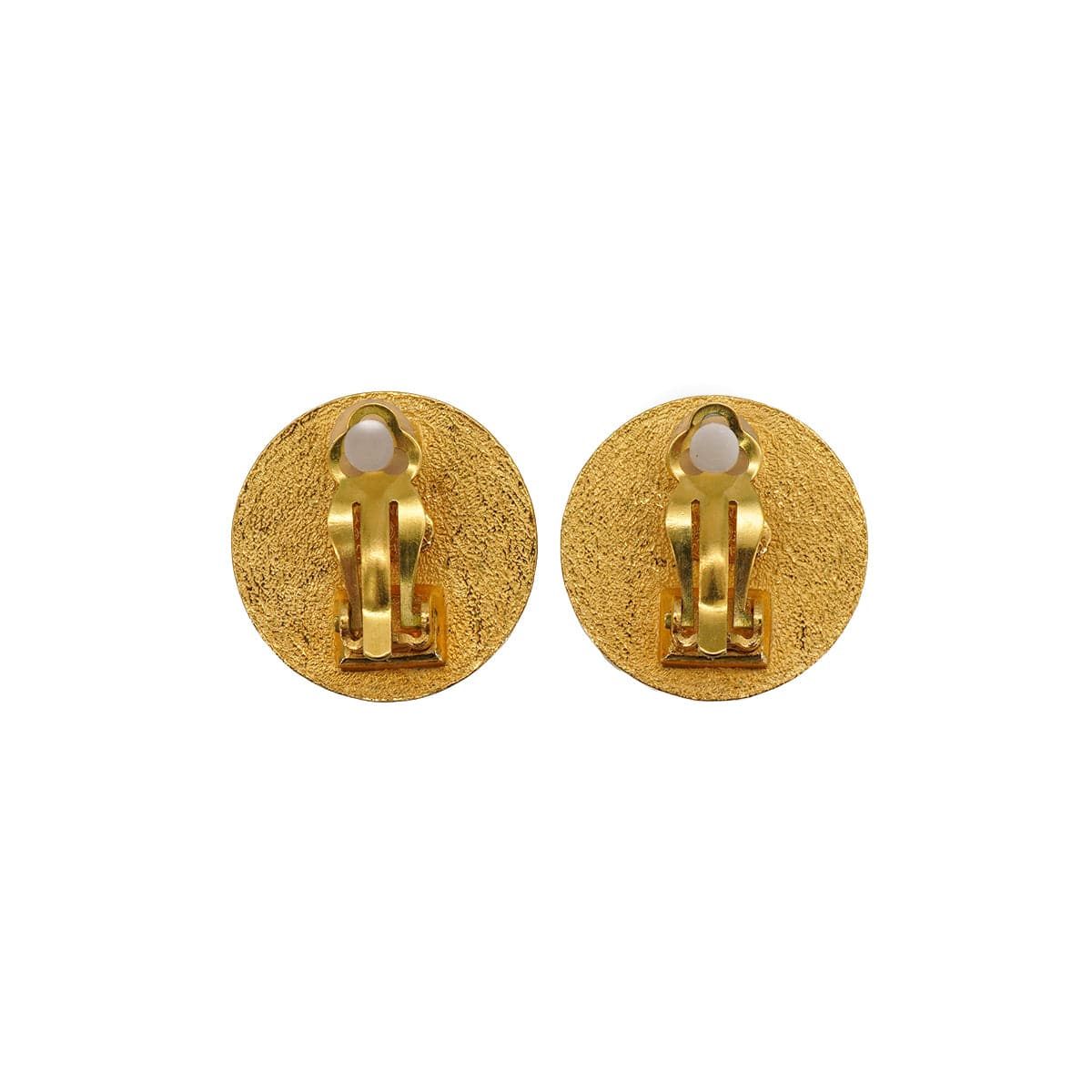 Luxury Promise Japan VINTAGE CHANEL EARRINGS COIN MOTIF ROUND ACCESSORY 95A 90334879