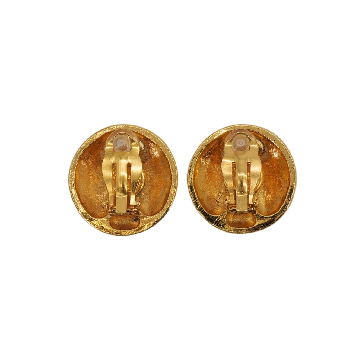 Luxury Promise Japan VINTAGE CHANEL EARRINGS LOGO ROUND GOLD ACCESSORY 90323143