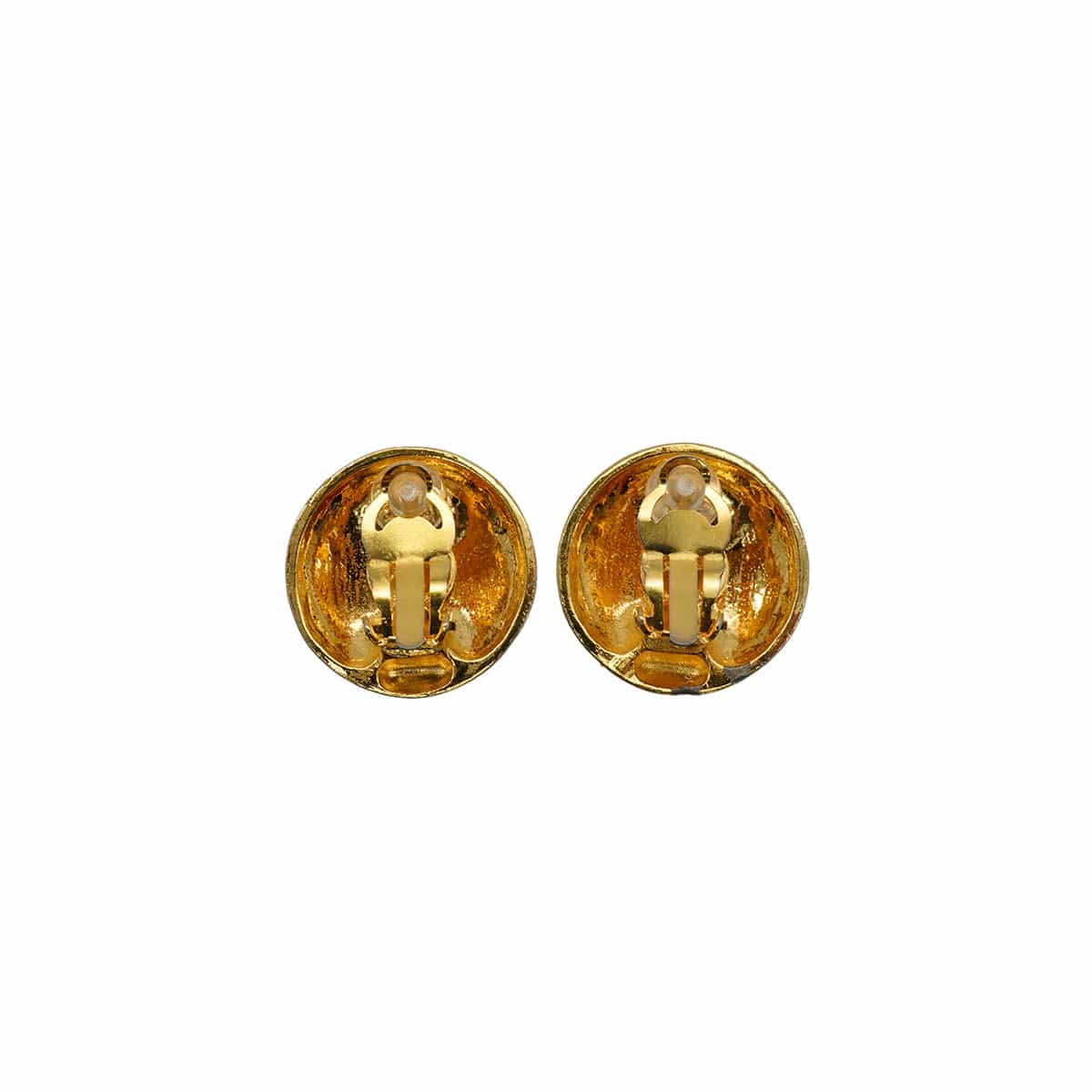 Luxury Promise Japan VINTAGE CHANEL EARRINGS MADEMOISELLE ROUND GOLD ACCESSORY 90346691