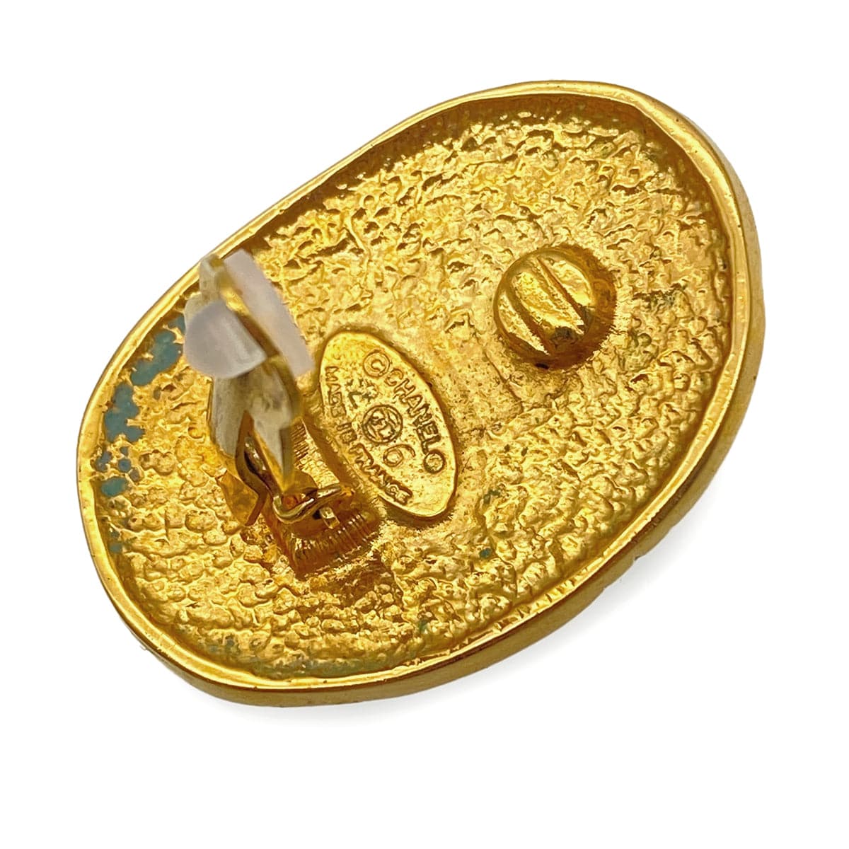 Luxury Promise Japan VINTAGE CHANEL EARRINGS OVAL COCOMARK GOLD ACCESSORY 26 90325278