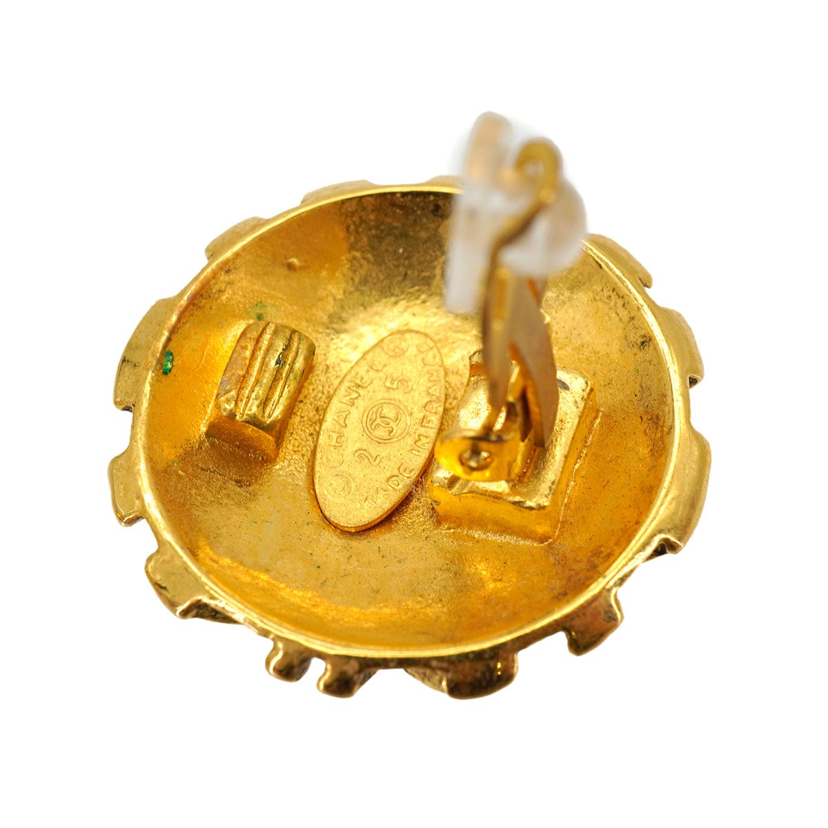 Luxury Promise Japan VINTAGE CHANEL EARRINGS ROUND COCOMARK ACCESSORY 25 90334993