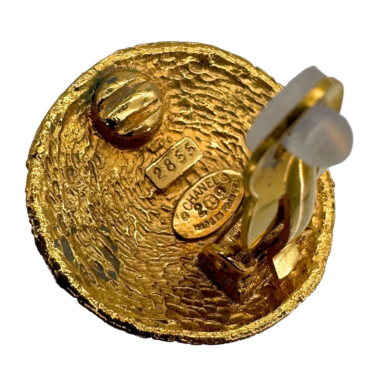 Luxury Promise Japan VINTAGE CHANEL EARRINGS ROUND COCOMARK GOLD ACCESSORY 29 90324768