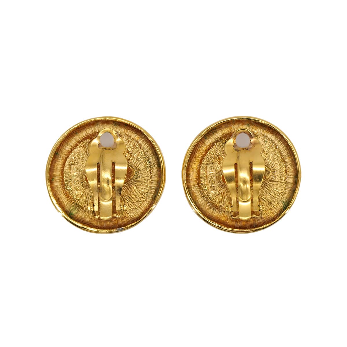 Luxury Promise Japan VINTAGE CHANEL EARRINGS ROUND COCOMARK GOLD ACCESSORY 90324099