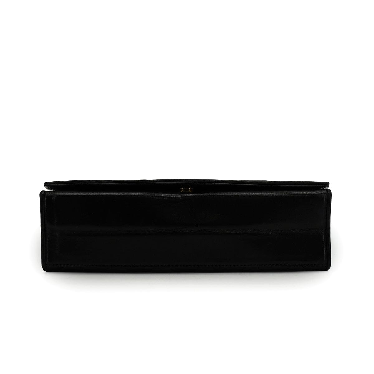 Luxury Promise Japan VINTAGE CHANEL FULL FLAP CHAIN SHUOLDER BAG BLACK LAMB SKIN GOLD HARDWARE 90337655