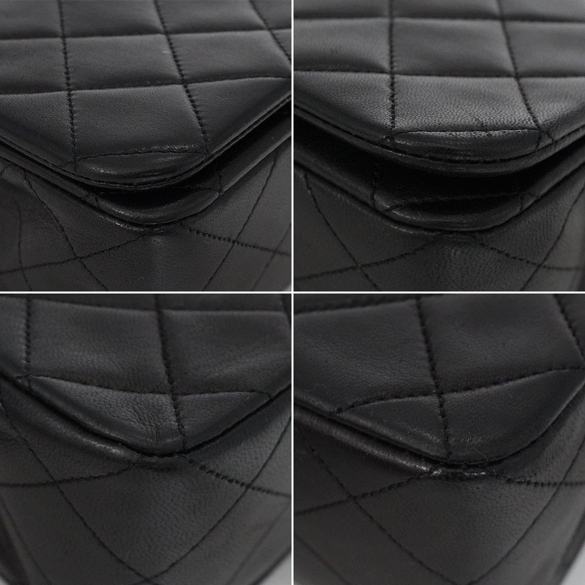 Luxury Promise Japan VINTAGE CHANEL FULL FLAP CHAIN SHUOLDER BAG BLACK LAMB SKIN GOLD HARDWARE 90344445