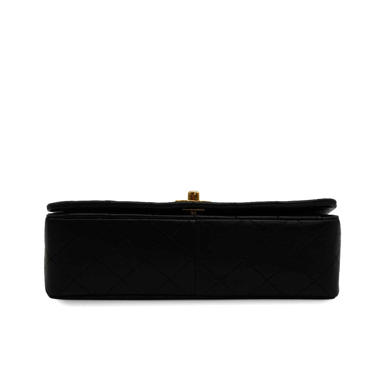 Luxury Promise Japan VINTAGE CHANEL FULL FLAP CHAIN SHUOLDER BAG BLACK LAMB SKIN GOLD HARDWARE 90344445