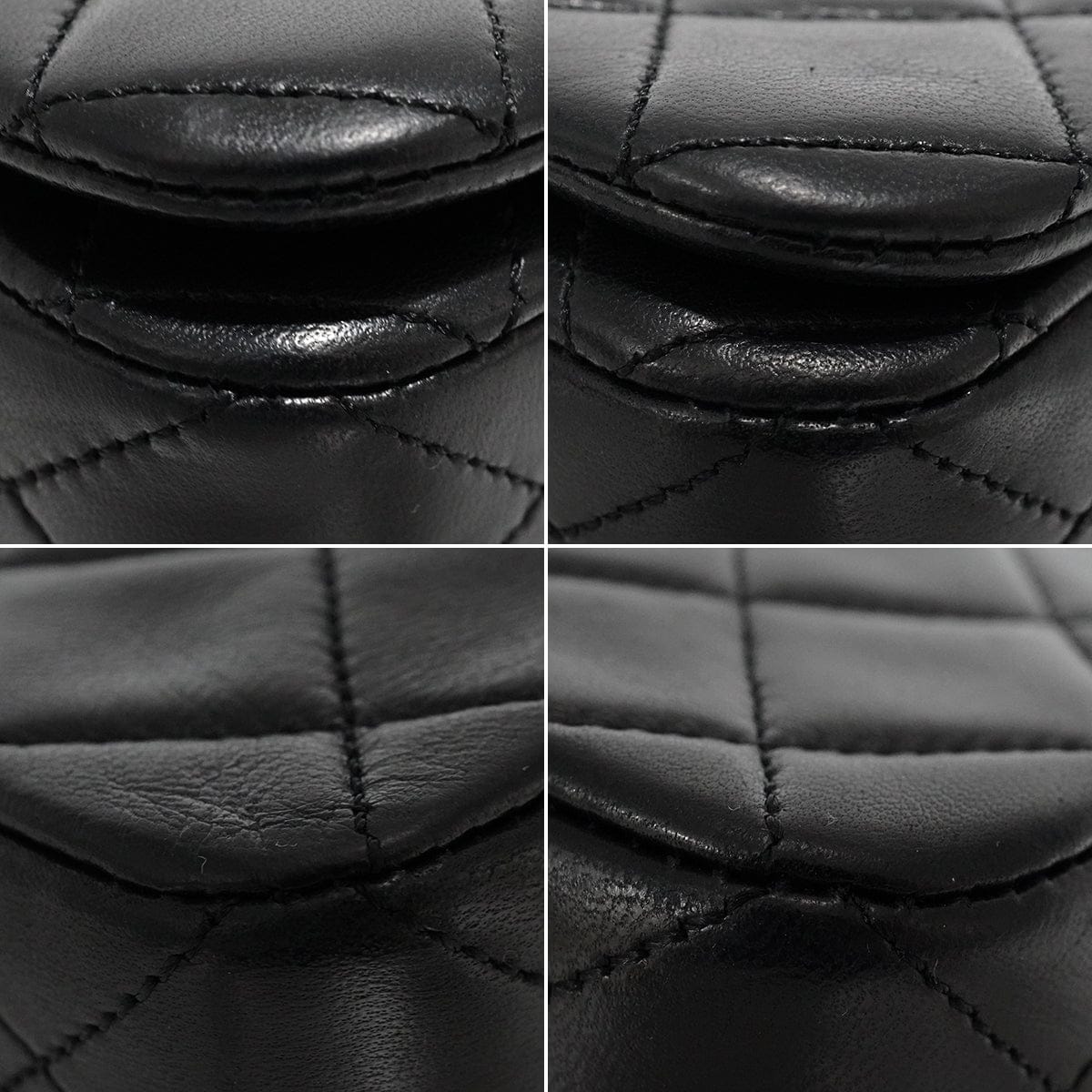 Luxury Promise Japan VINTAGE CHANEL FULL FLAP CHAIN SHUOLDER BAG BLACK LAMB SKIN GOLD HARDWARE 90346133