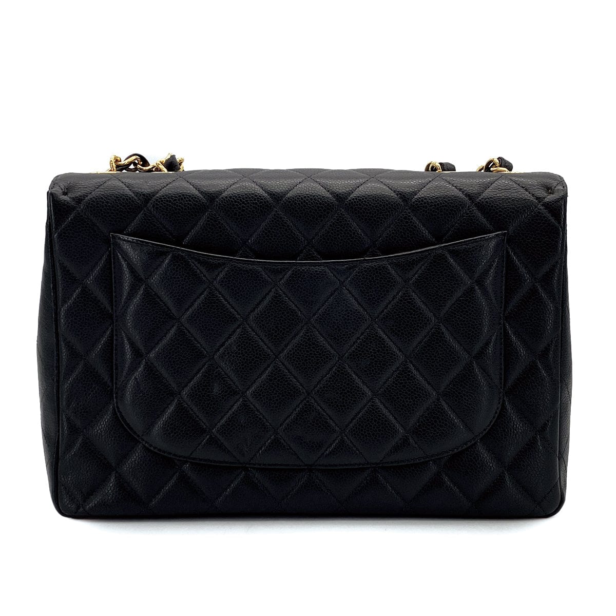 Luxury Promise Japan VINTAGE CHANEL JUMBO MATELASSE 30 CHAIN SHOULDER BAG BLACK CAVIAR SKIN GOLD HARDWARE 90311889