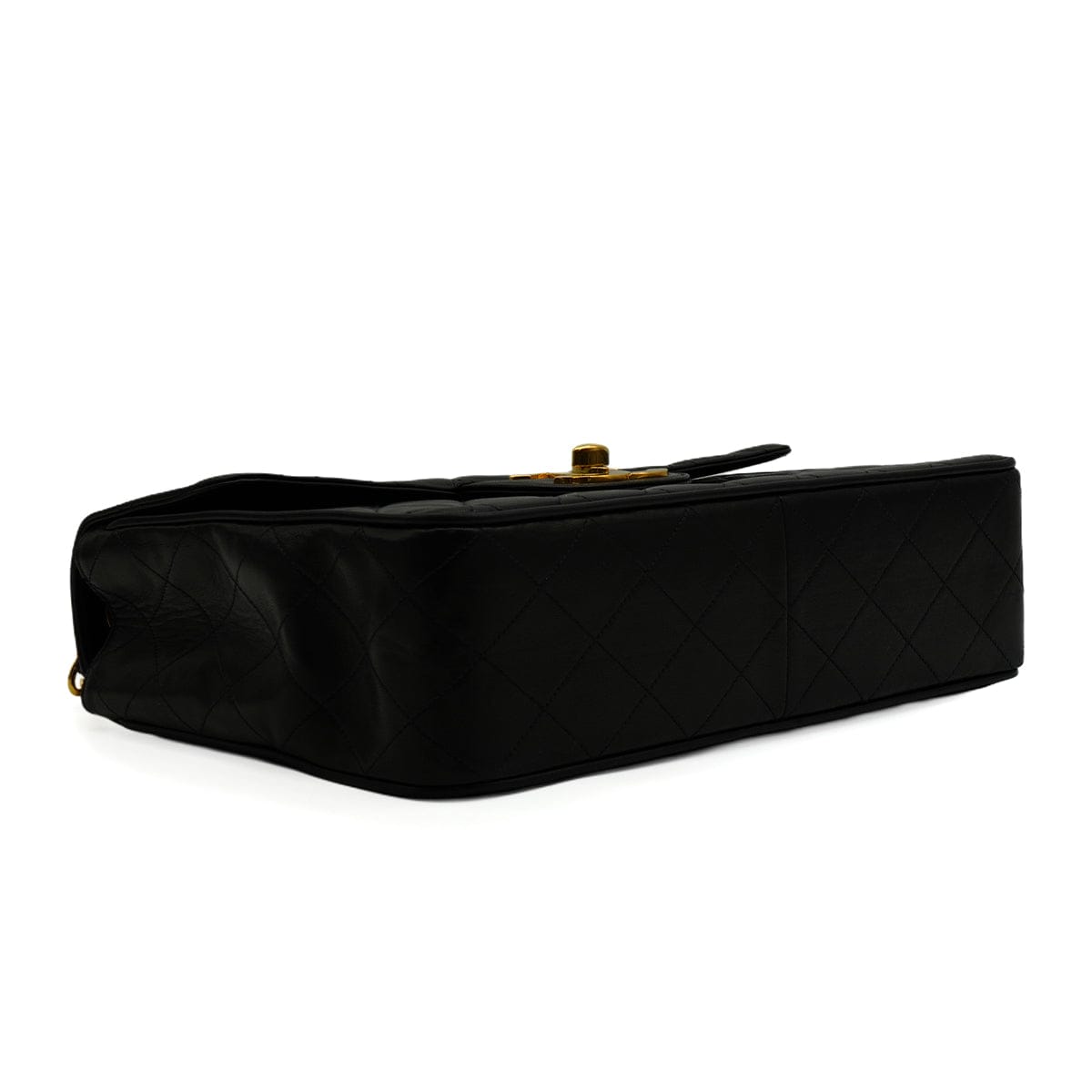 Luxury Promise Japan VINTAGE CHANEL JUMBO MATELASSE 30 CHAIN SHOULDER BAG BLACK LAMB SKIN GOLD HARDWARE 90346668