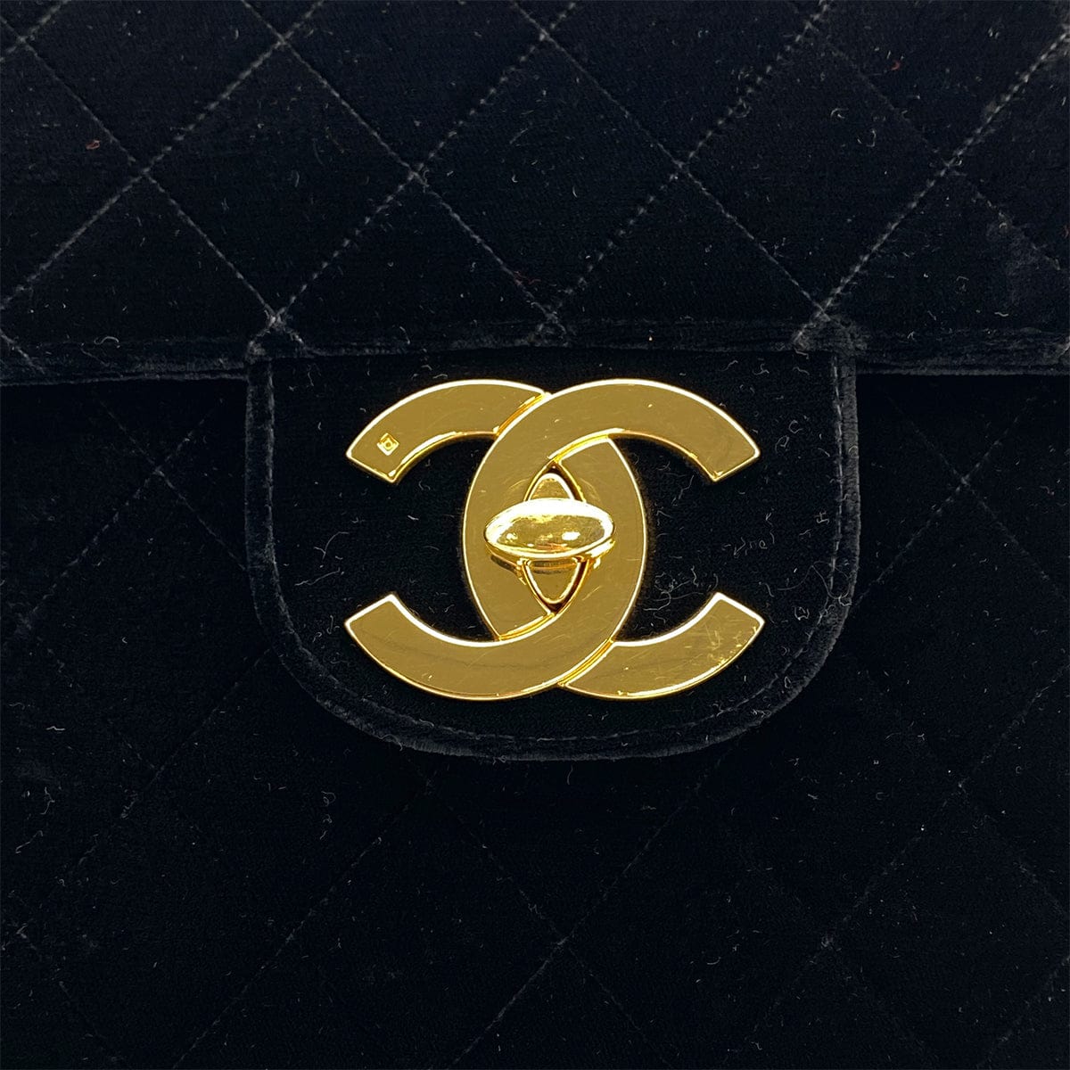 Luxury Promise Japan VINTAGE CHANEL JUMBO MATELASSE 30 CHAIN SHOULDER BAG BLACK VELOR GOLD HARDWARE 90324833