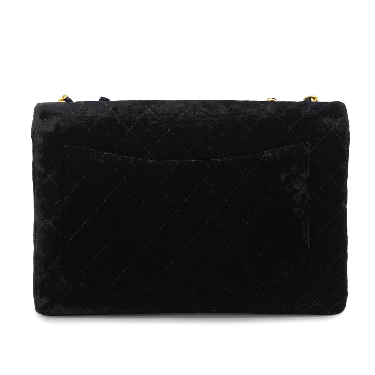 Luxury Promise Japan VINTAGE CHANEL JUMBO MATELASSE 30 CHAIN SHOULDER BAG BLACK VELOR GOLD HARDWARE 90324833