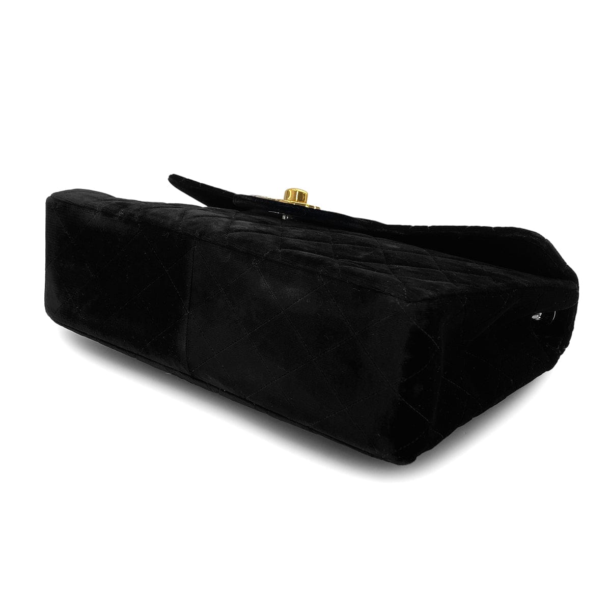 Luxury Promise Japan VINTAGE CHANEL JUMBO MATELASSE 30 CHAIN SHOULDER BAG BLACK VELOR GOLD HARDWARE 90324833