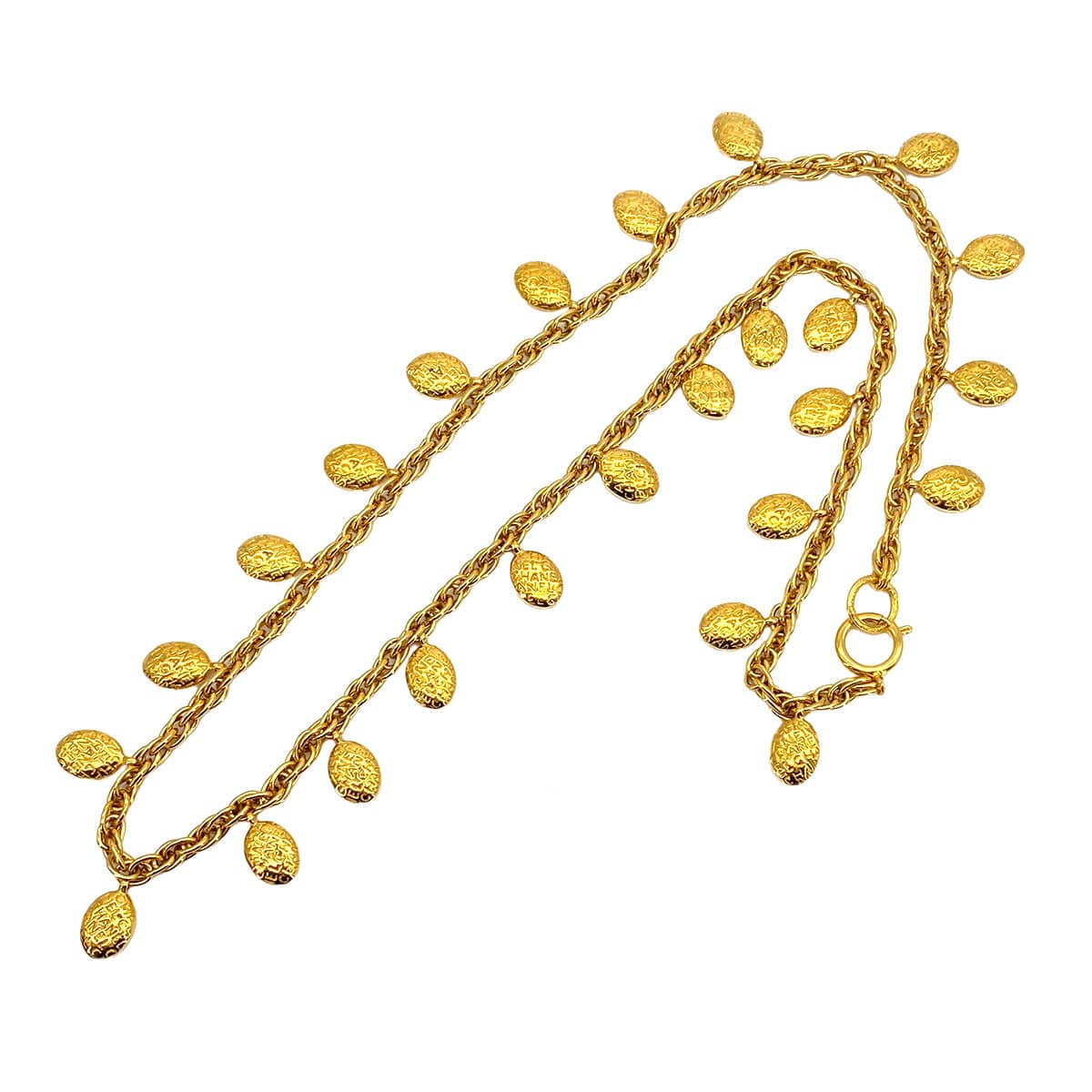 Luxury Promise Japan VINTAGE CHANEL LONG NECKLACE LOGO GOLD ACCESSORY 90317611