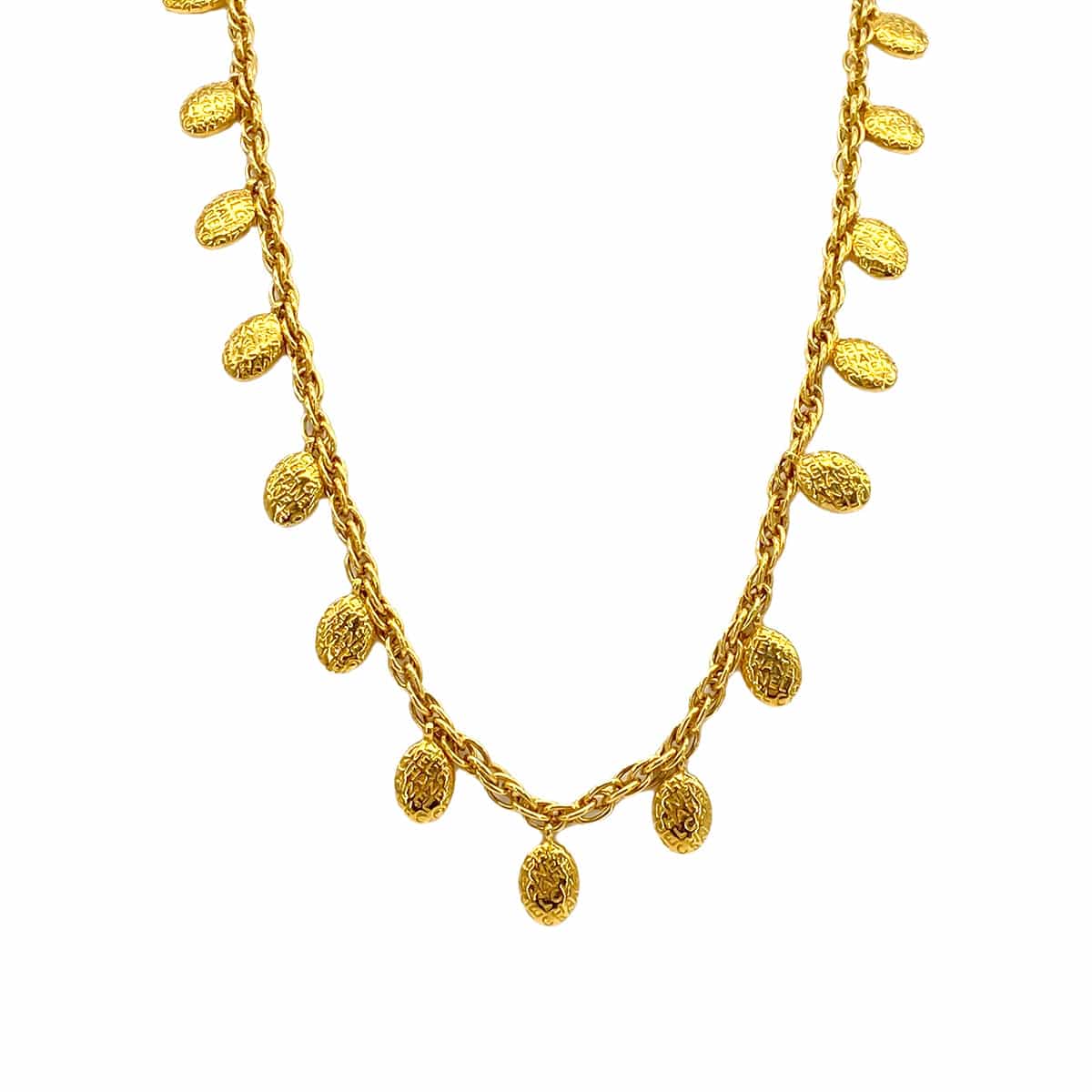 Luxury Promise Japan VINTAGE CHANEL LONG NECKLACE LOGO GOLD ACCESSORY 90317611