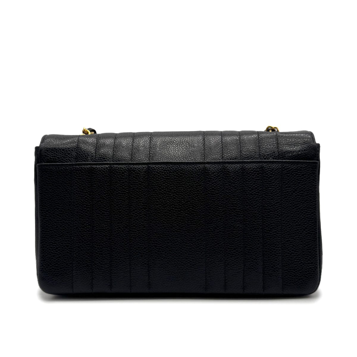 Luxury Promise Japan VINTAGE CHANEL MADEMOISELLE CHAIN SHOULDER BAG BLACK CAVIAR SKIN GOLD HAEDWARE 90315868