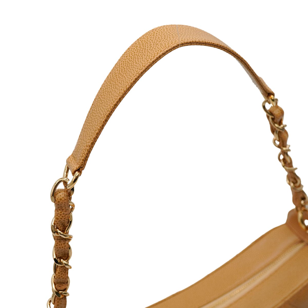 Luxury Promise Japan VINTAGE CHANEL MATELASSE CHAIN SHOULDER BAG BEIGE CAVIAR SKIN GOLD HARDWARE 90346101