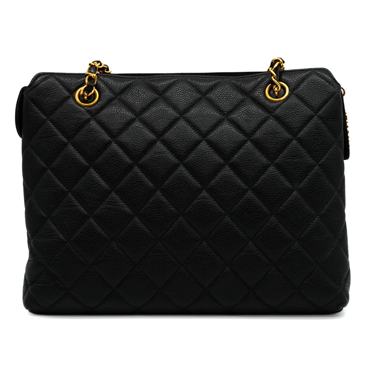 Luxury Promise Japan VINTAGE CHANEL MATELASSE CHAIN SHOULDER BAG BLACK CAVIAR SKIN GOLD HARDWARE 90345506