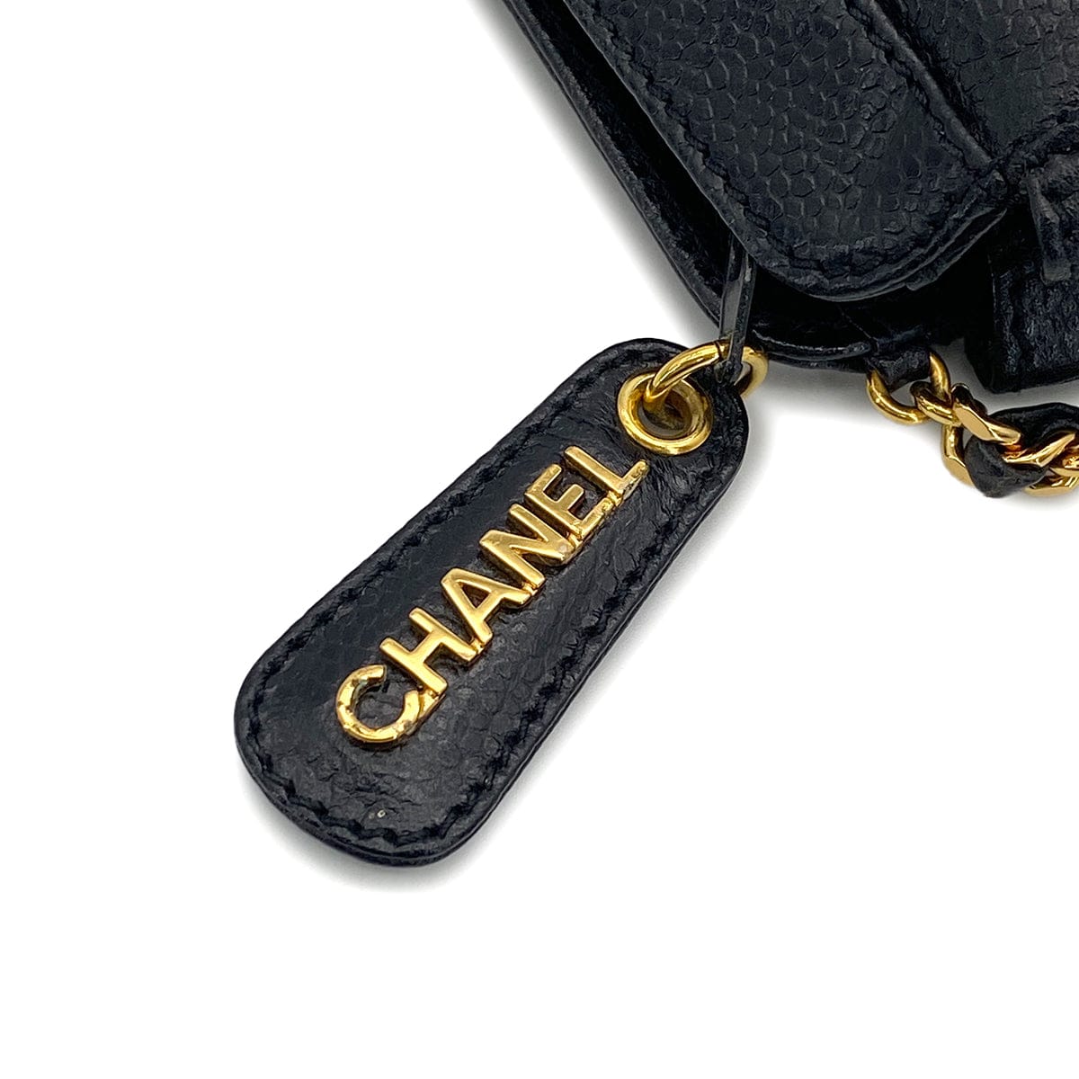 Luxury Promise Japan VINTAGE CHANEL MATELASSE CHAIN SHOULDER BAG BLACK LAMB SKIN GOLD HARDWARE 90317292