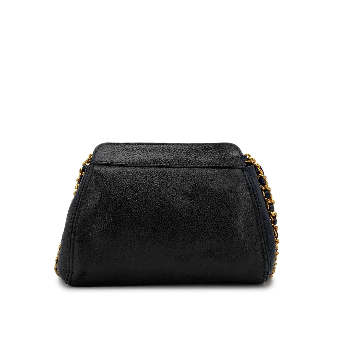 Luxury Promise Japan VINTAGE CHANEL MATELASSE CHAIN SHOULDER BAG BLACK LAMB SKIN GOLD HARDWARE 90317292