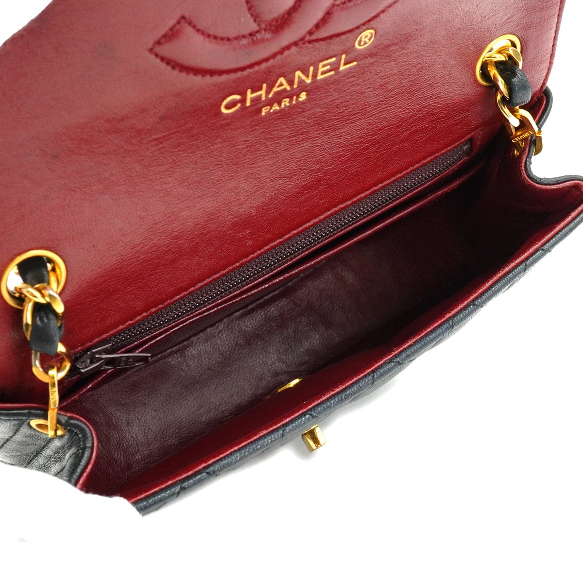 Luxury Promise Japan VINTAGE CHANEL MATELASSE CHAIN SHOULDER BAG BLACK LAMB SKIN GOLD HARDWARE 90334142