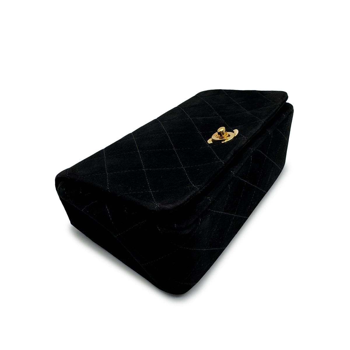 Luxury Promise Japan VINTAGE CHANEL MATELASSE CHAIN SHOULDER BAG BLACK SUEDE GOLD HARDWARE 90318520