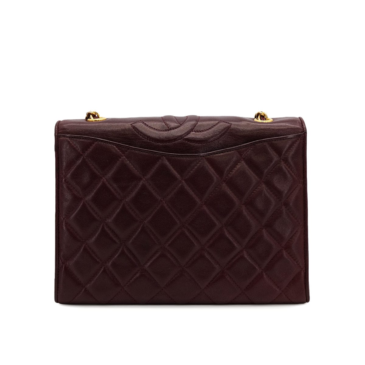 Luxury Promise Japan VINTAGE CHANEL MATELASSE CHAIN SHOULDER BAG BORDEAUX LAMB SKIN GOLD HARDWARE 90310321