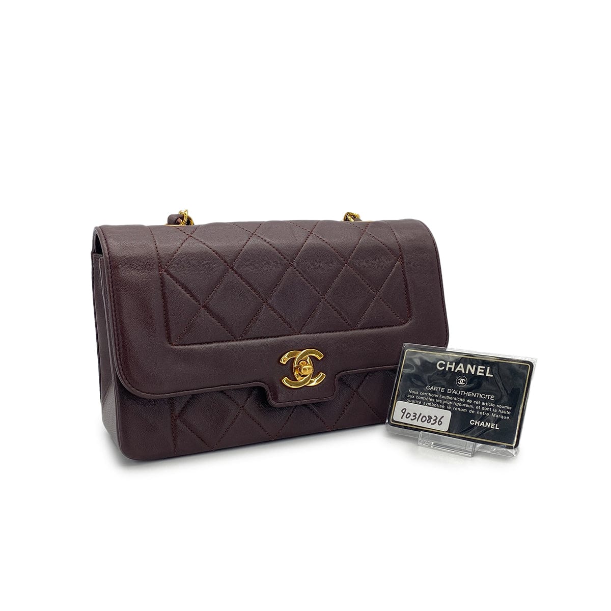 Luxury Promise Japan VINTAGE CHANEL MATELASSE CHAIN SHOULDER BAG BROWN LAMB SKIN GOLD HARDWARE 90310836