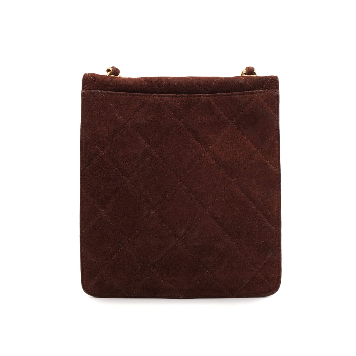Luxury Promise Japan VINTAGE CHANEL MATELASSE CHAIN SHOULDER BAG BROWN SUEDE GOLD HARDWARE 90321154