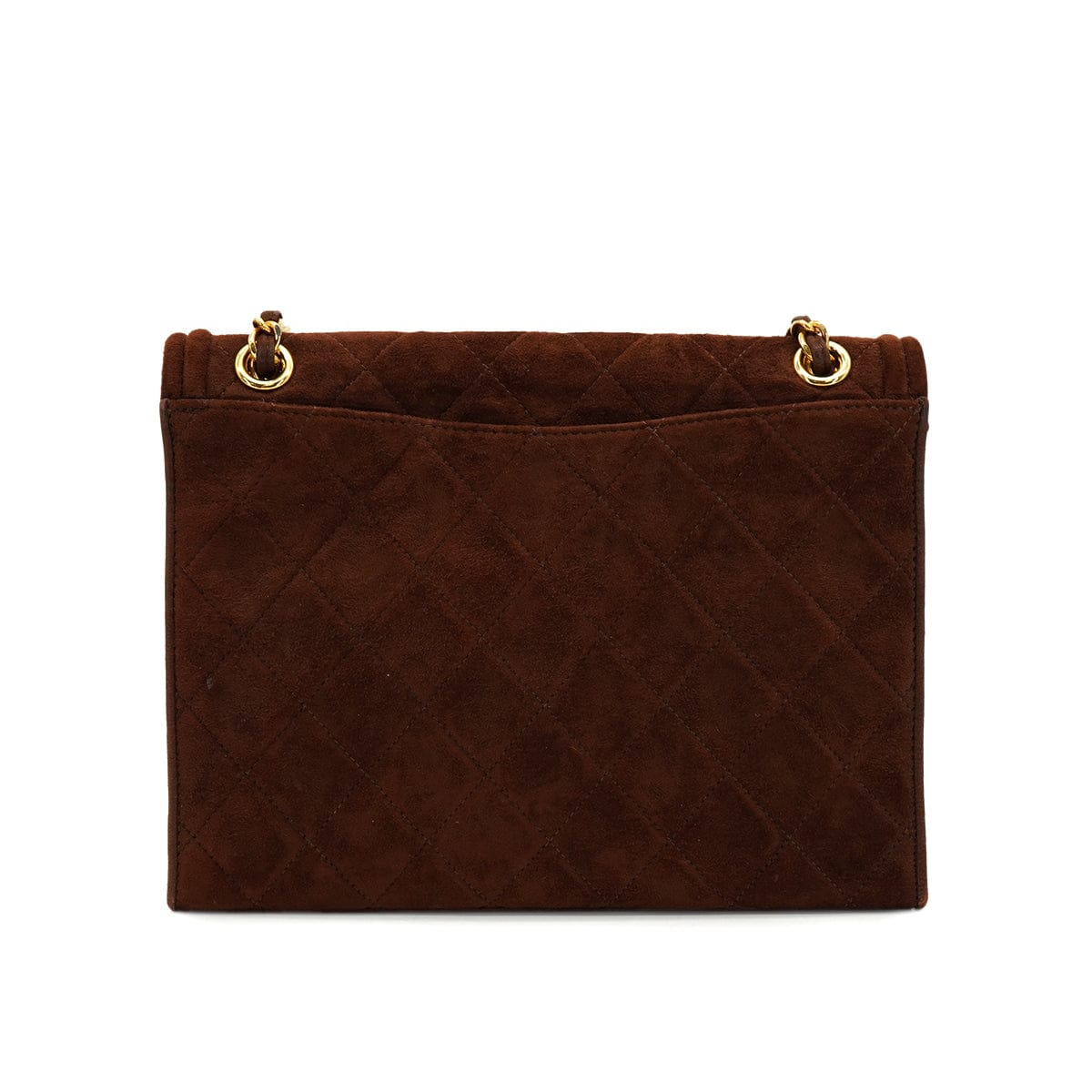 Luxury Promise Japan VINTAGE CHANEL MATELASSE CHAIN SHOULDER BAG BROWN SUEDE GOLD HARDWARE 90334872