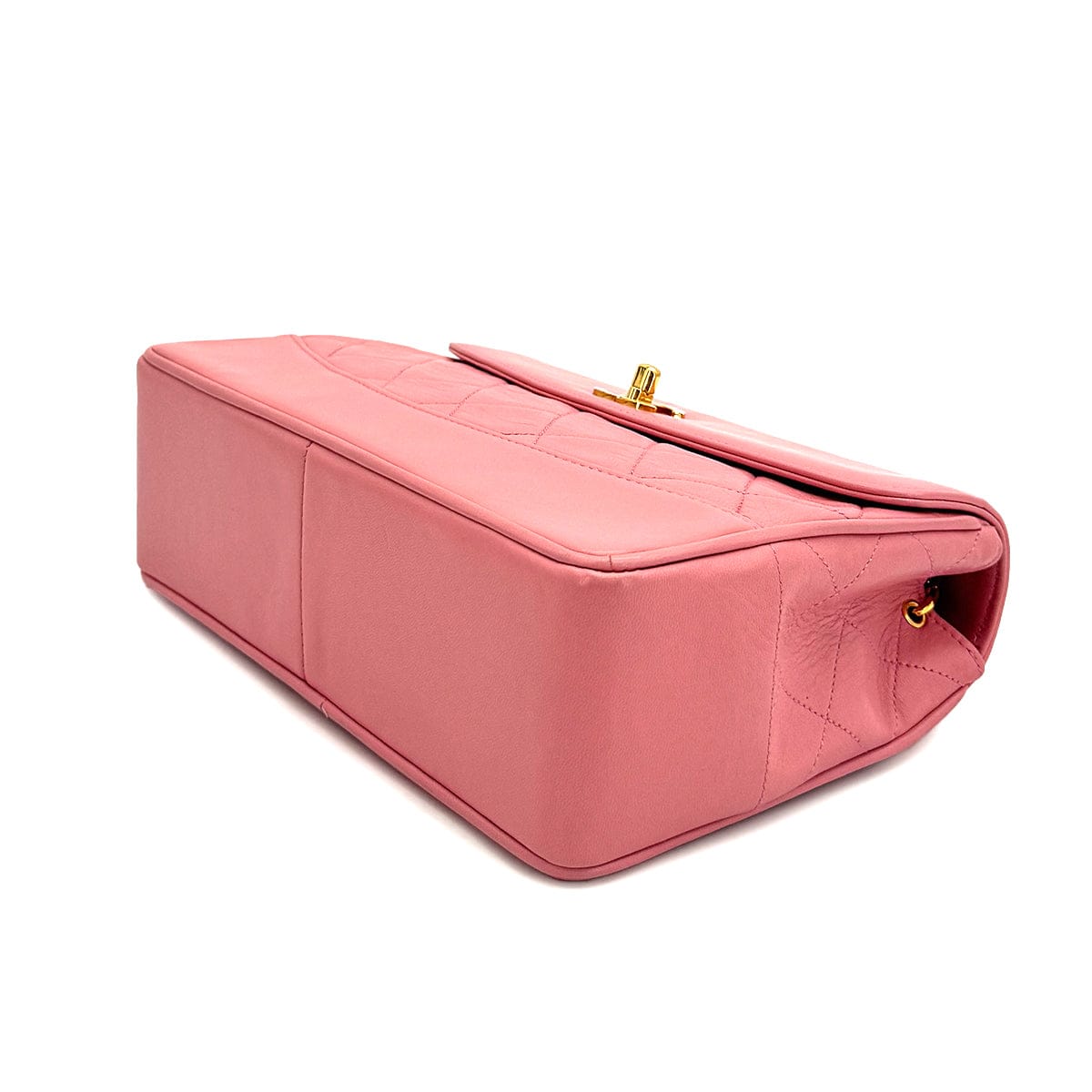 Luxury Promise Japan VINTAGE CHANEL MATELASSE CHAIN SHOULDER BAG PINK LAMB SKIN GOLD HARDWARE 90323093