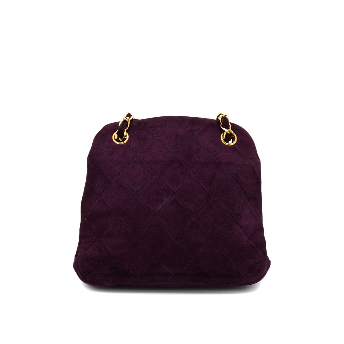 Luxury Promise Japan VINTAGE CHANEL MATELASSE CHAIN SHOULDER BAG PURPLE SUEDE GOLD HARDWARE 90335036