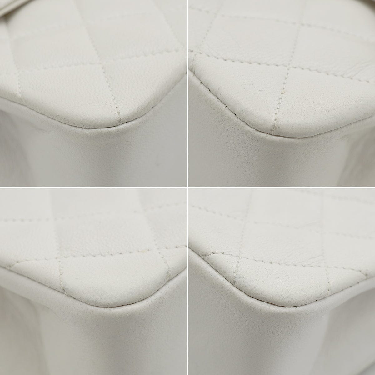 Luxury Promise Japan VINTAGE CHANEL MATELASSE CHAIN SHOULDER HAND BAG WHITE LAMB SKIN GOLD HARDWARE 90343615