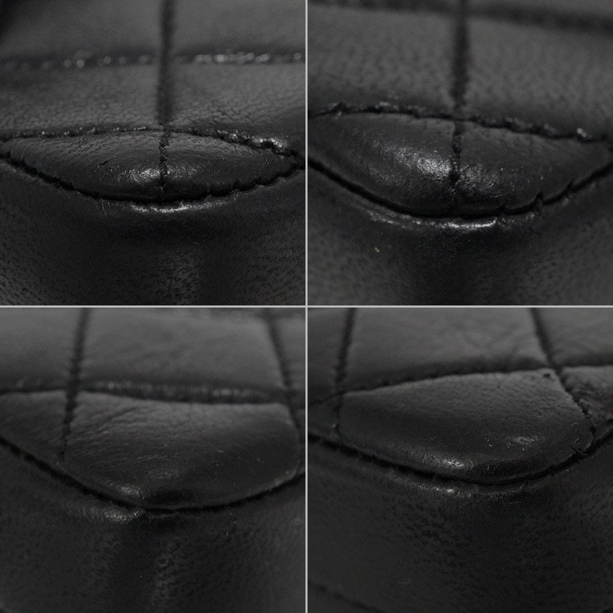 VINTAGE CHANEL MATELASSE CIRCLE COCO CHAIN SHOULDER BAG BLACK LAMB SKIN GOLD HARDWARE 90346140