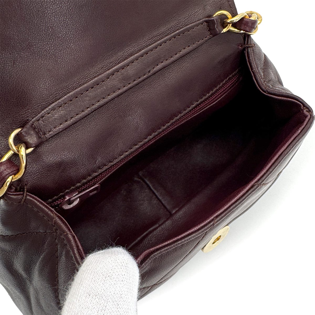 Luxury Promise Japan VINTAGE CHANEL MATELASSE COCOMARK CHAIN SHOULDER BAG BROWN LAMB SKIN GOLD HARDWARE 90324287