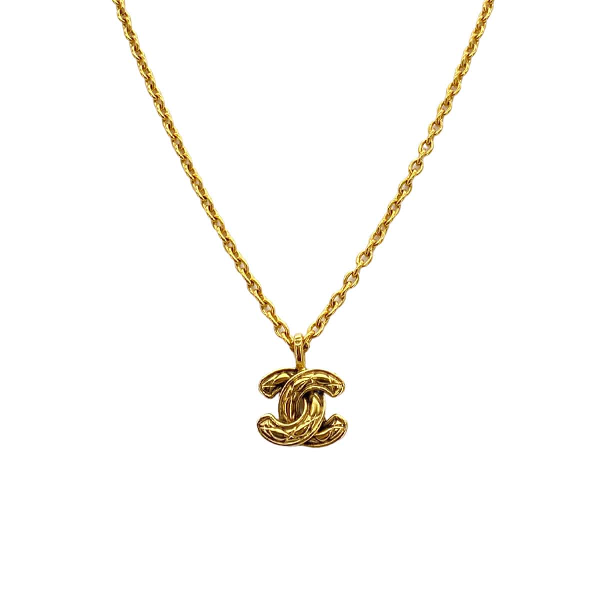 Luxury Promise Japan VINTAGE CHANEL MATELASSE COCOMARK NACKLACE GOLD ACCESSORY 90319600