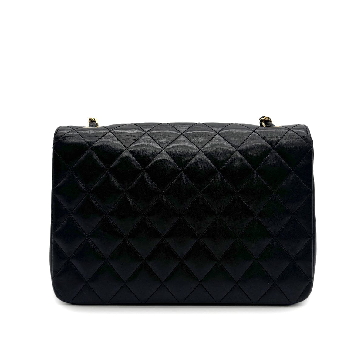 Luxury Promise Japan VINTAGE CHANEL MATELASSE HALF MOON CHAIN SHOULDER BAG BLACK LAMB SKIN 90323978