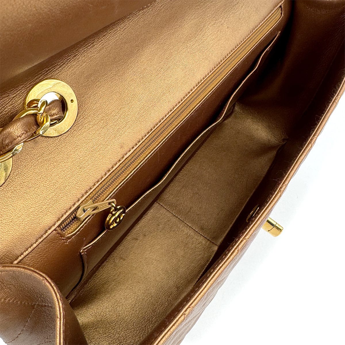 Luxury Promise Japan VINTAGE CHANEL MAXI MATELASSE 34 CHAIN SHOULDER BAG GOLD LAMB SKIN GOLD HARDWARE 90323205