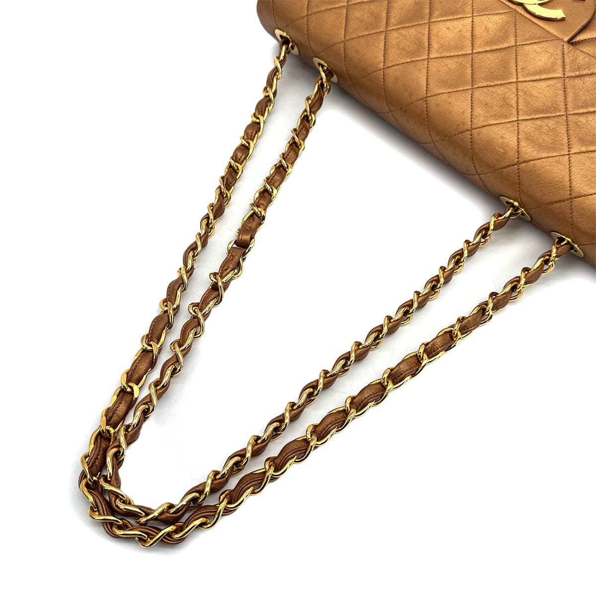 Luxury Promise Japan VINTAGE CHANEL MAXI MATELASSE 34 CHAIN SHOULDER BAG GOLD LAMB SKIN GOLD HARDWARE 90323205