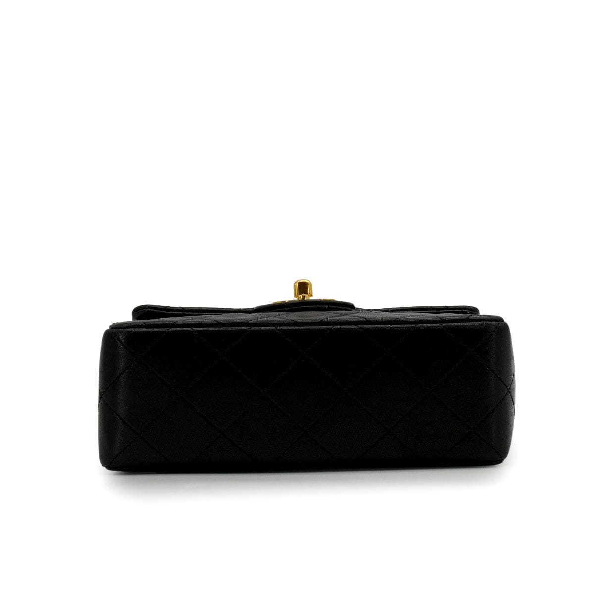 Luxury Promise Japan VINTAGE CHANEL MINI SQUARE 17 CHAIN SHOULDER BAG BLACK LAMB SKIN GOLD HARDWARE 90346665