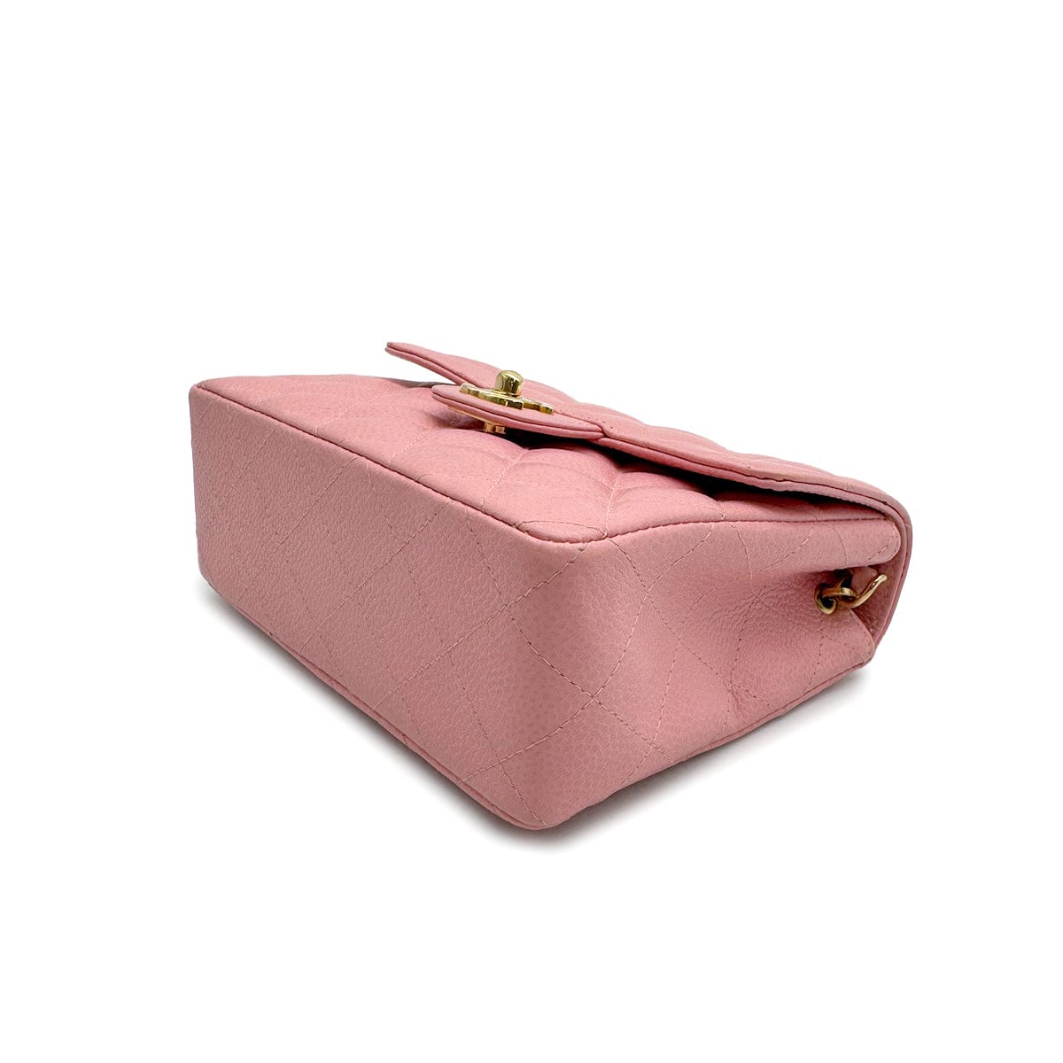 Luxury Promise Japan VINTAGE CHANEL MINI SQUARE 17 CHAIN SHOULDER BAG PINK CAVIAR SKIN GOLD HARDWARE 90313673