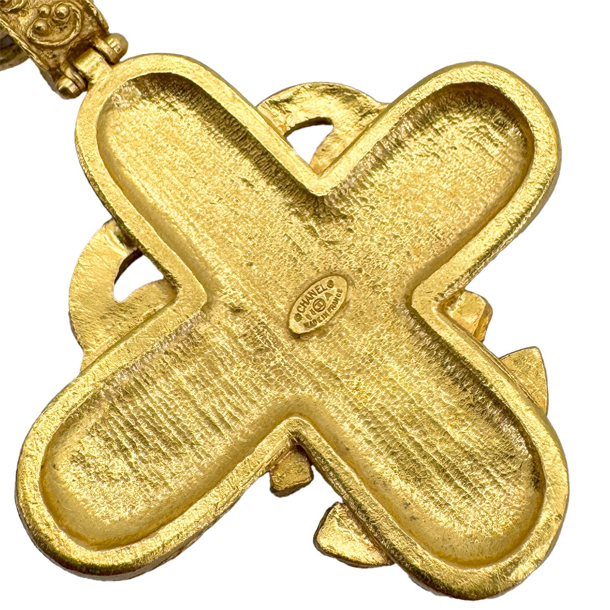 Luxury Promise Japan VINTAGE CHANEL NECKLACE TRIPLE COCOMARK CROSS GOLD ACCESSORY 94A 90313291